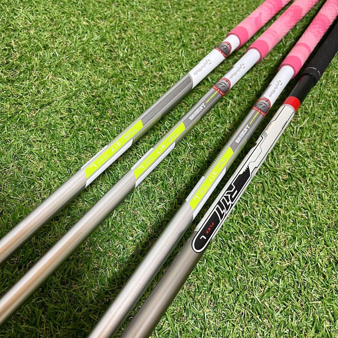 美品 新品ドライバー 付TaylorMade高級レディースゴルフクラブ8本セット