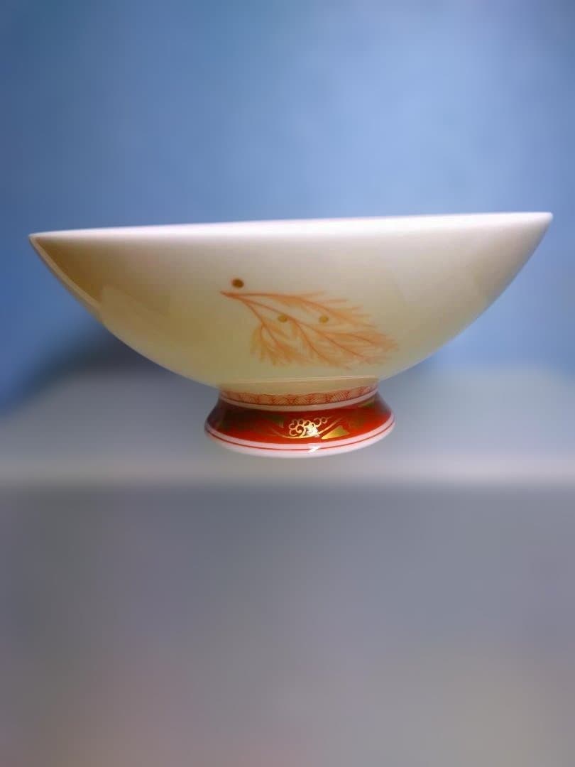 赤絵風景画茶碗