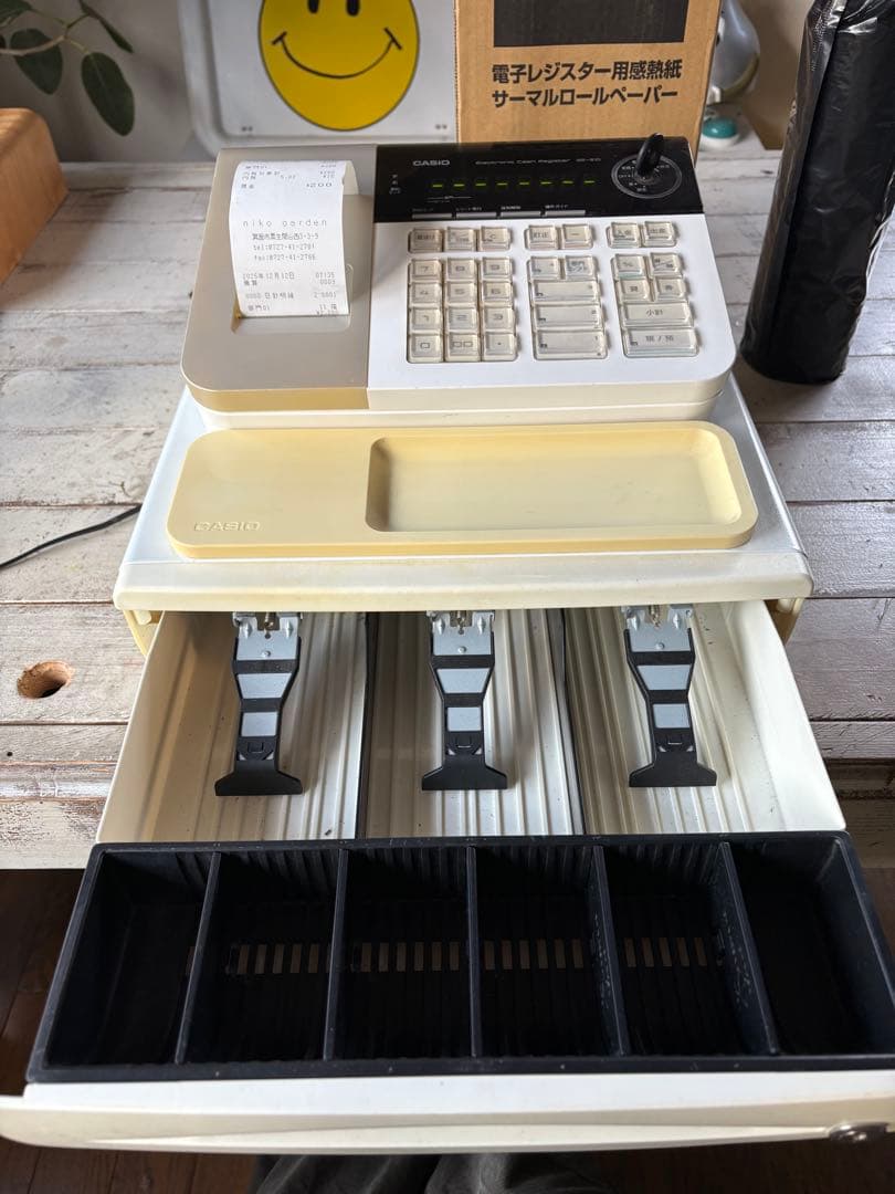 の*ぞ様 CASIO SE-S10 ホワイト レジスター　レシート20巻付き