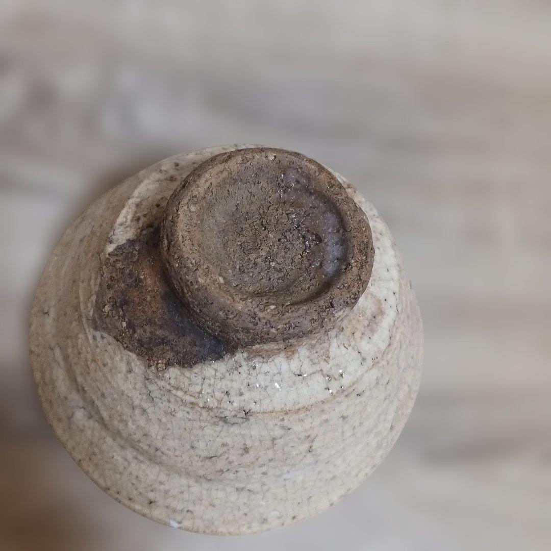 九世　三輪雪堂箱書き「二代休雪作」　古萩茶碗