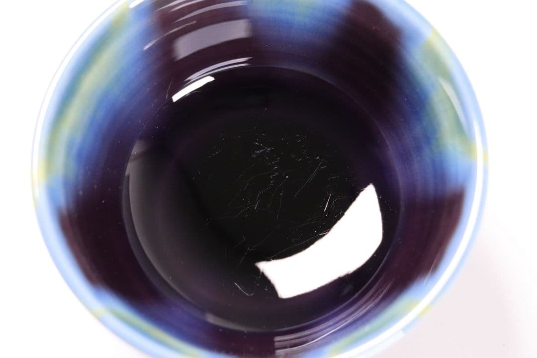 【CL26・27】人間国宝 三代 徳田八十吉 ぐい呑 共箱 九谷焼 盃 酒器