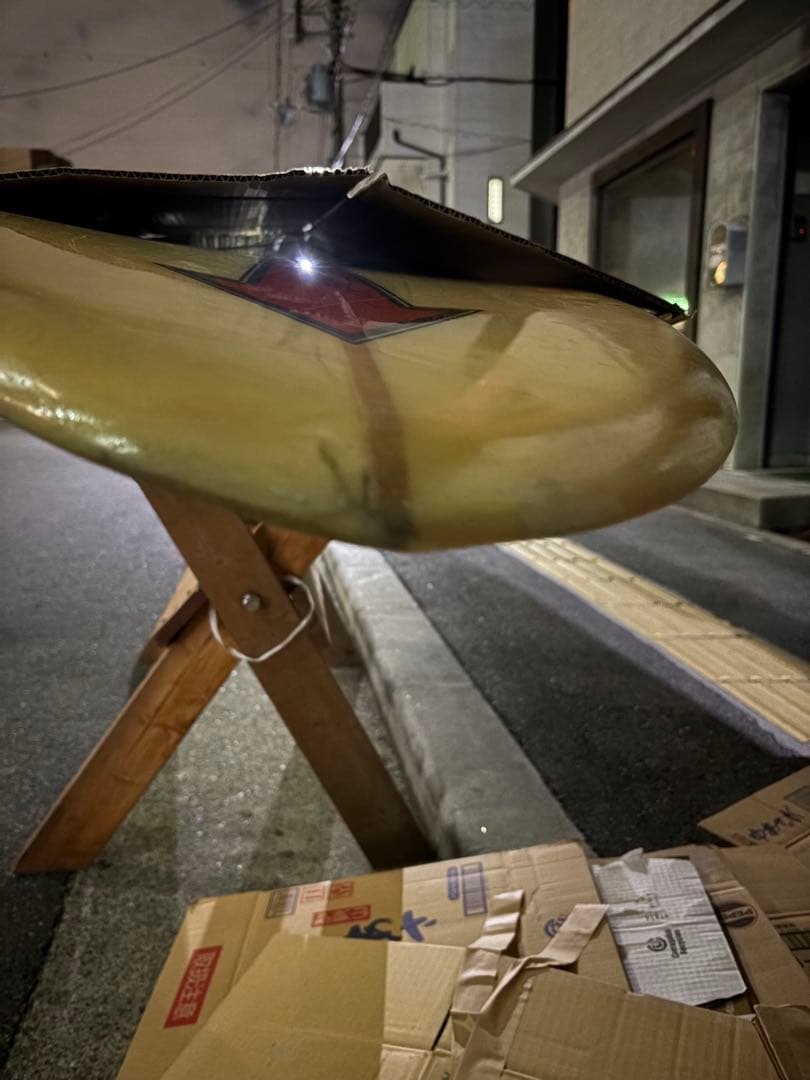 フレッチャーシエープ9ロングボード 赤いストライプ