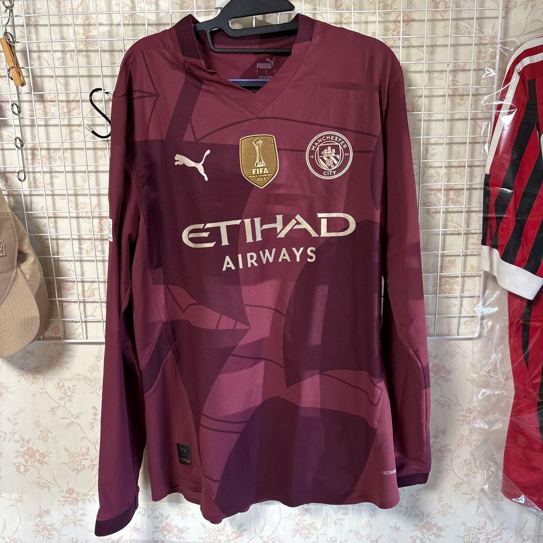 マンチェスターシティ　ユニフォーム　長袖　24-25 サード　L デブライネ