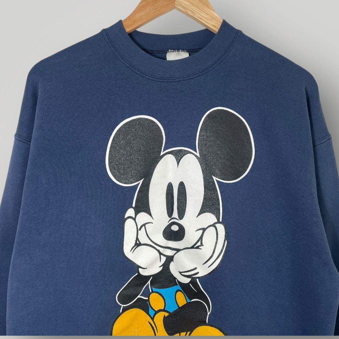 90s Disney MICKEY & CO. 青パンミッキー スウェット XL