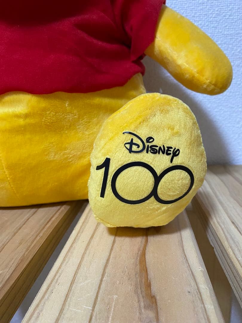 ディズニー100周年、特大サイズぬいぐるみ くまのプーさん、ロッツォ タグ付き