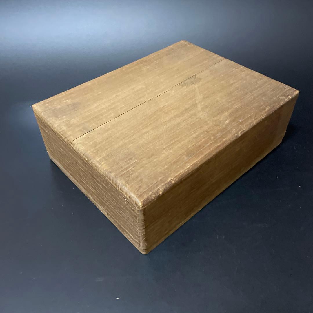 時代物　蒔絵硯箱　是真造　木箱付き