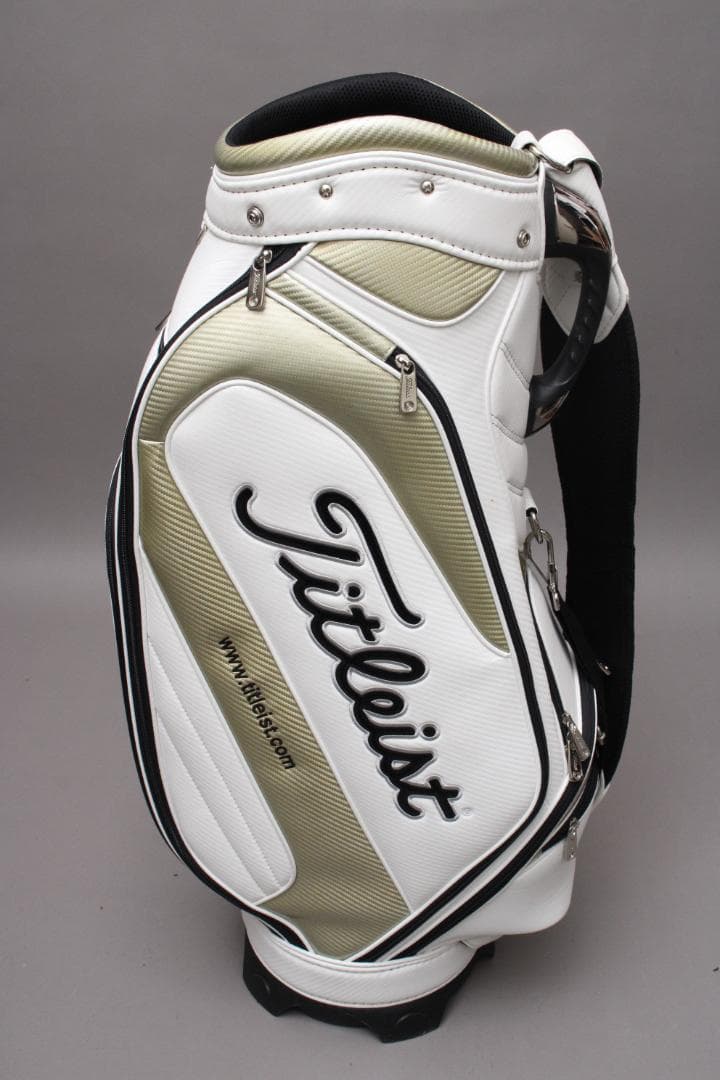 【美品】 タイトリスト キャディバッグ《8型》カート 5分割 ホワイト