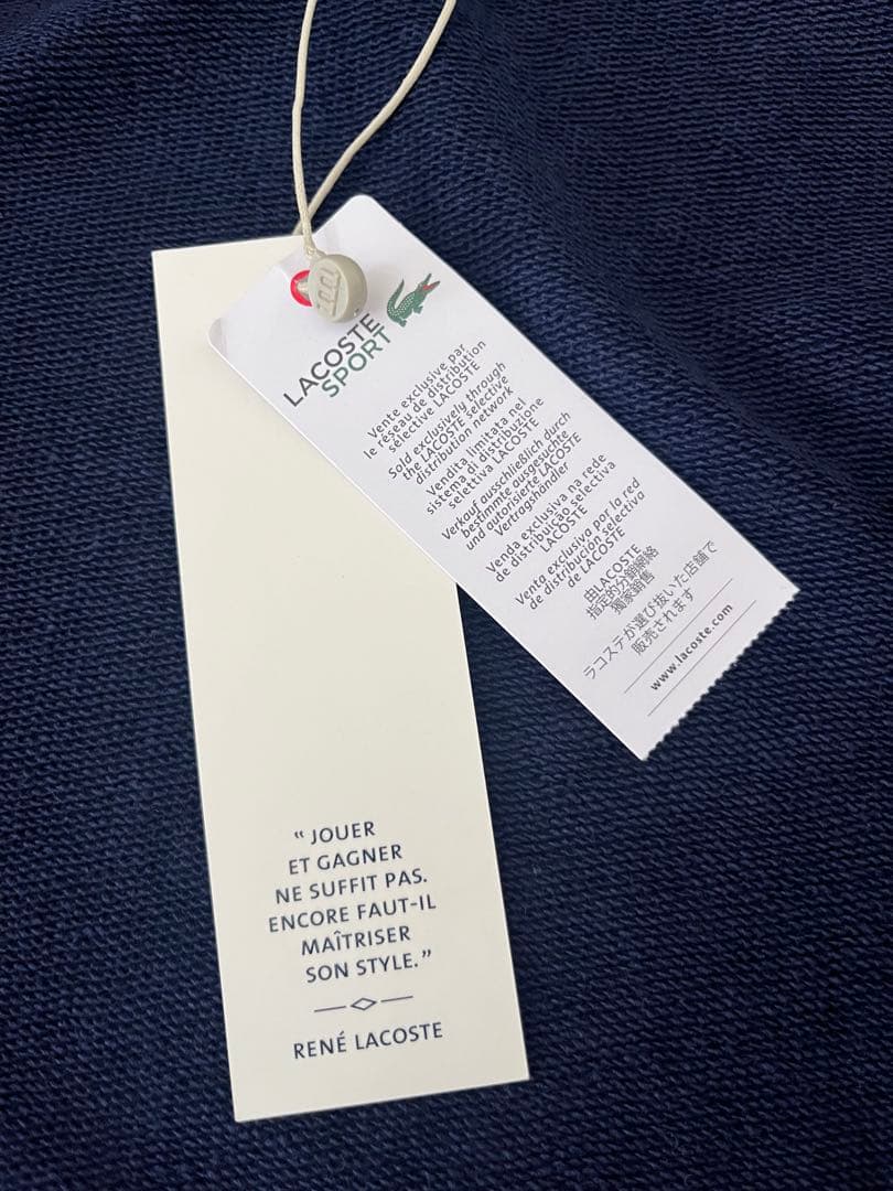 【未使用タグ付き】ラコステ　LACOSTEフード付きジャケット ネイビー