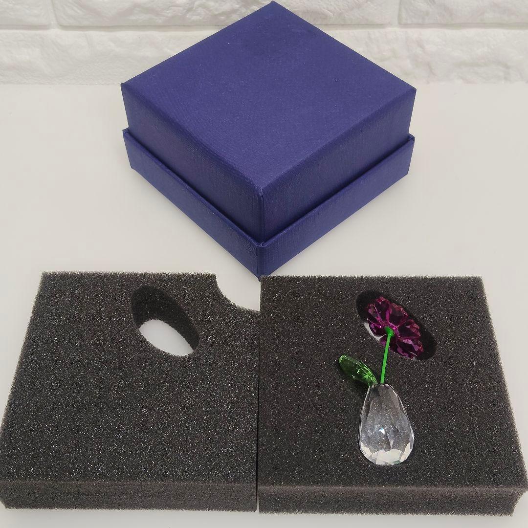 【美品】スワロフスキー 置物 フラワードリーム ガーベラ クリスタル 箱付 花