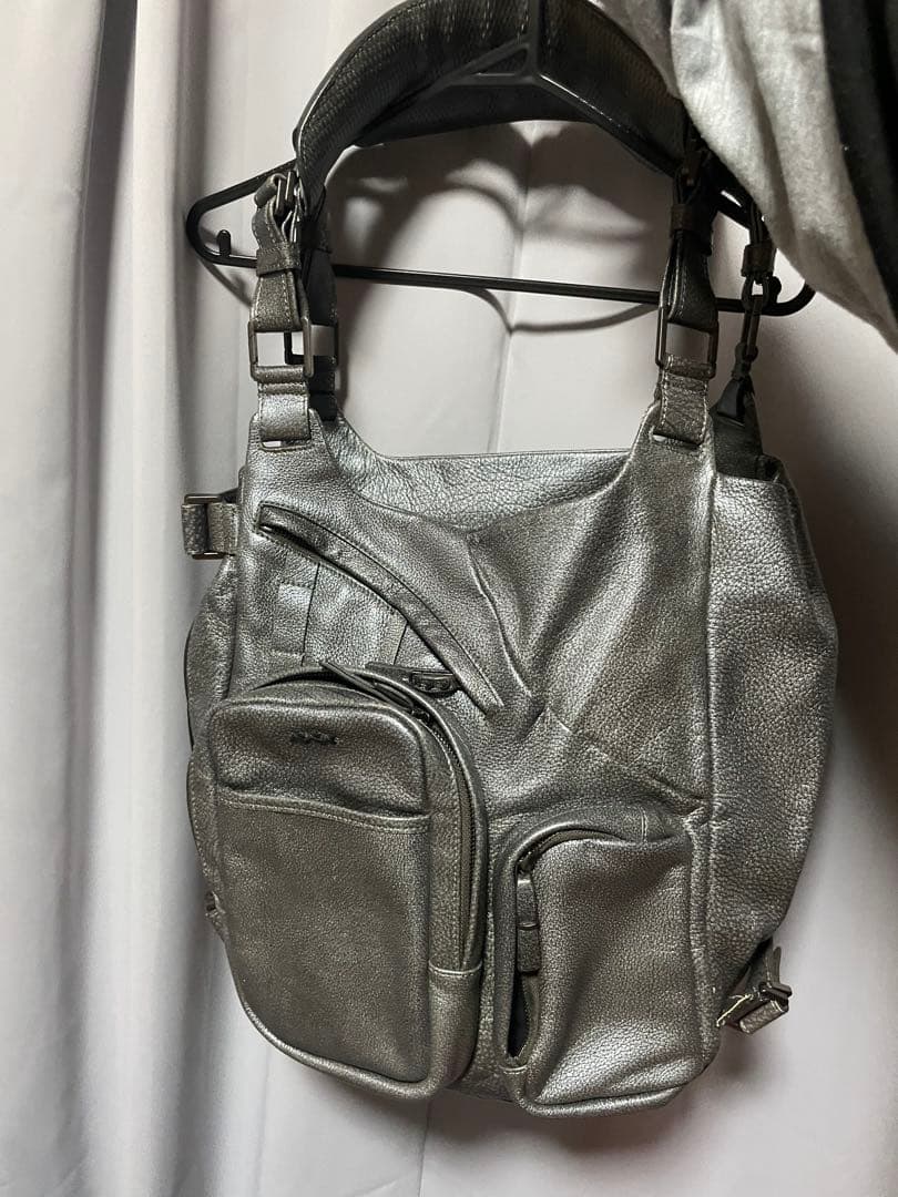 ermenegildo zegna ダークグレー ショルダーバッグ