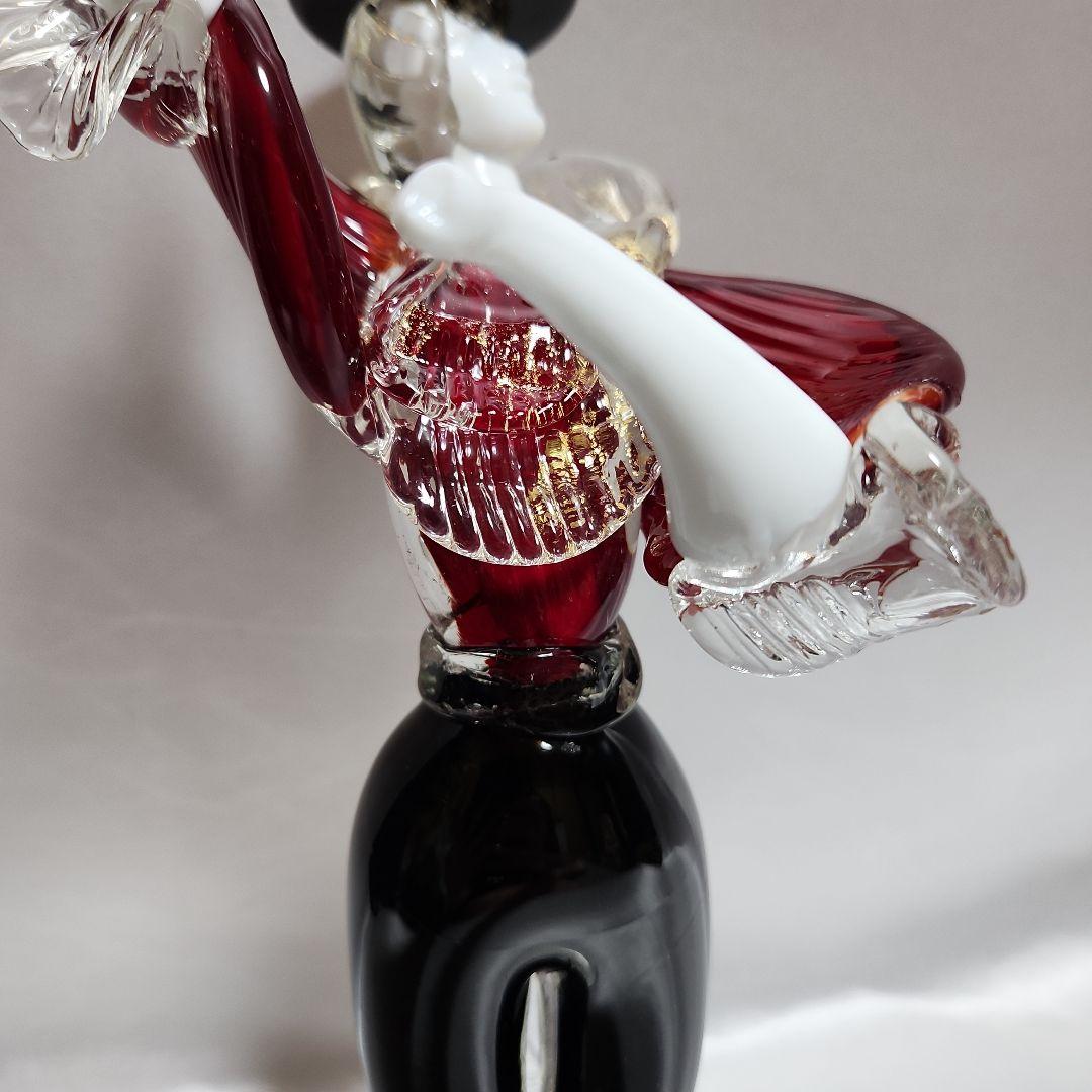 ま*ん様 ベネチアンガラス ペアドール ムラーノガラス ダンス イタリア 金彩