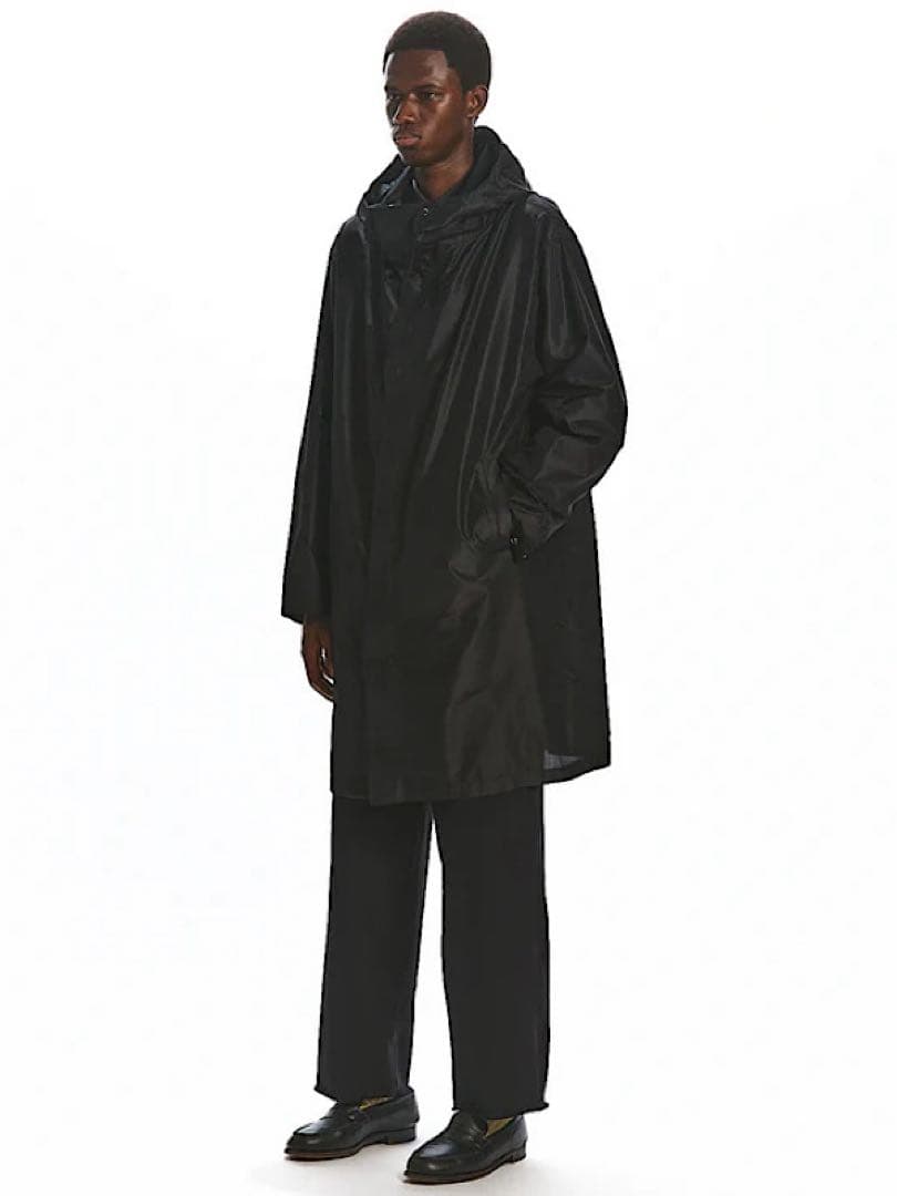 新品MARKAWAREマーカウェア25SS定価13万シルクタフタモッズパーカー黒