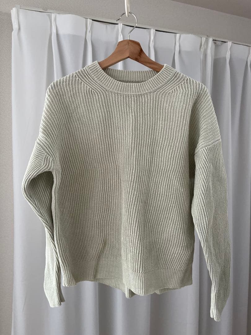 トップス AURALEE HEMP RIB KNIT BIG P/O