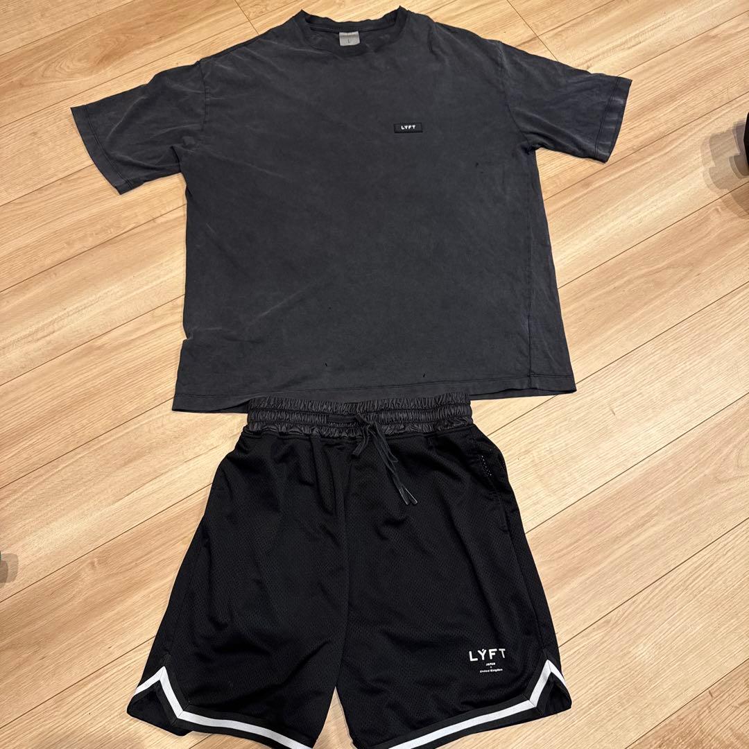 LYFT ブラック Tシャツ ショートパンツ セット Lサイズ