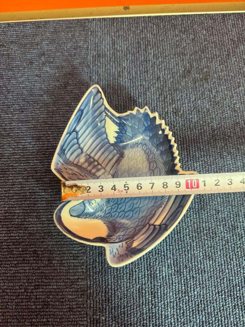 1810  希少　源右衛門　変形皿　鶴文