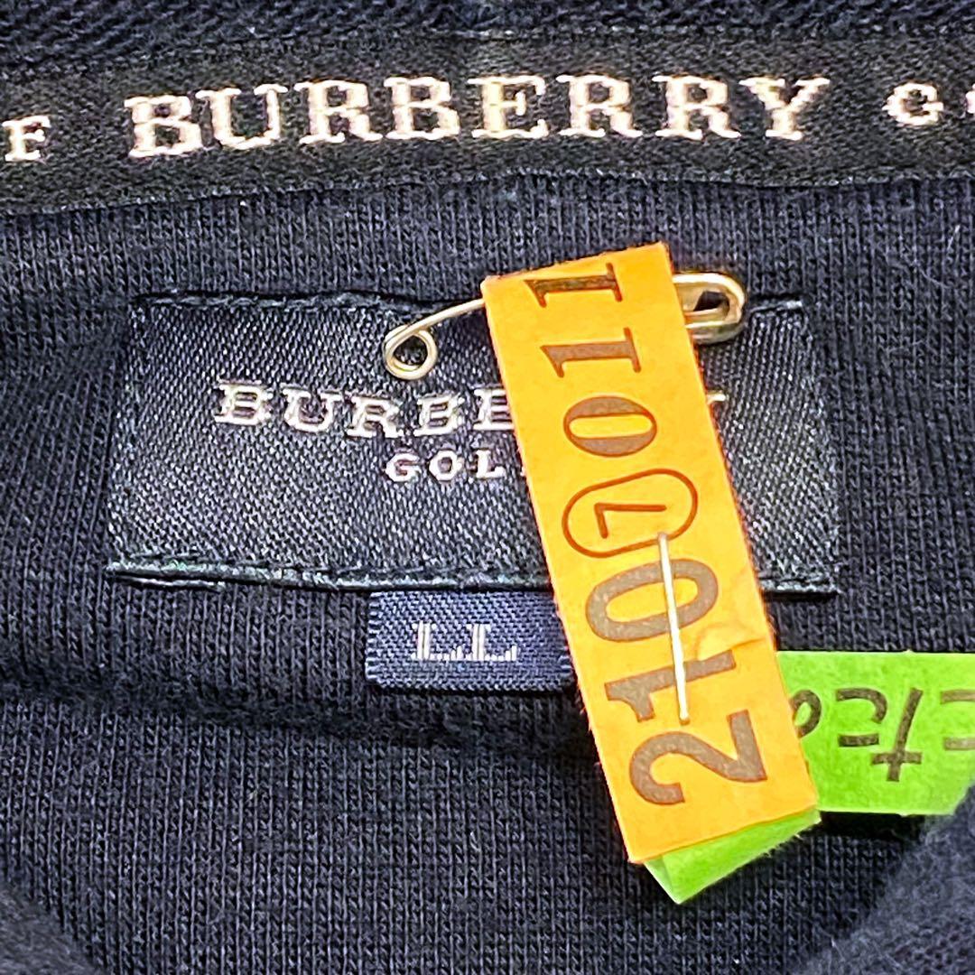 【大きいサイズ】バーバリー ゴルフ ノバチェック パーカー ネイビー ホース刺繍