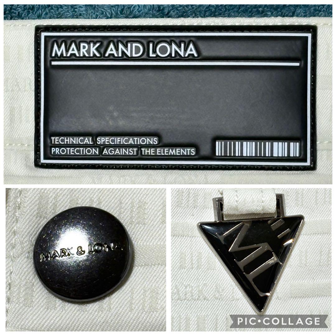 【未使用級】23AW マークアンドロナ ゴルフパンツ ロゴ総柄 ホワイト 44