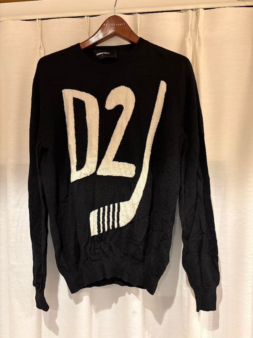 DSQUARED2 ディースクエアード D2 ロゴ ニット セーター L
