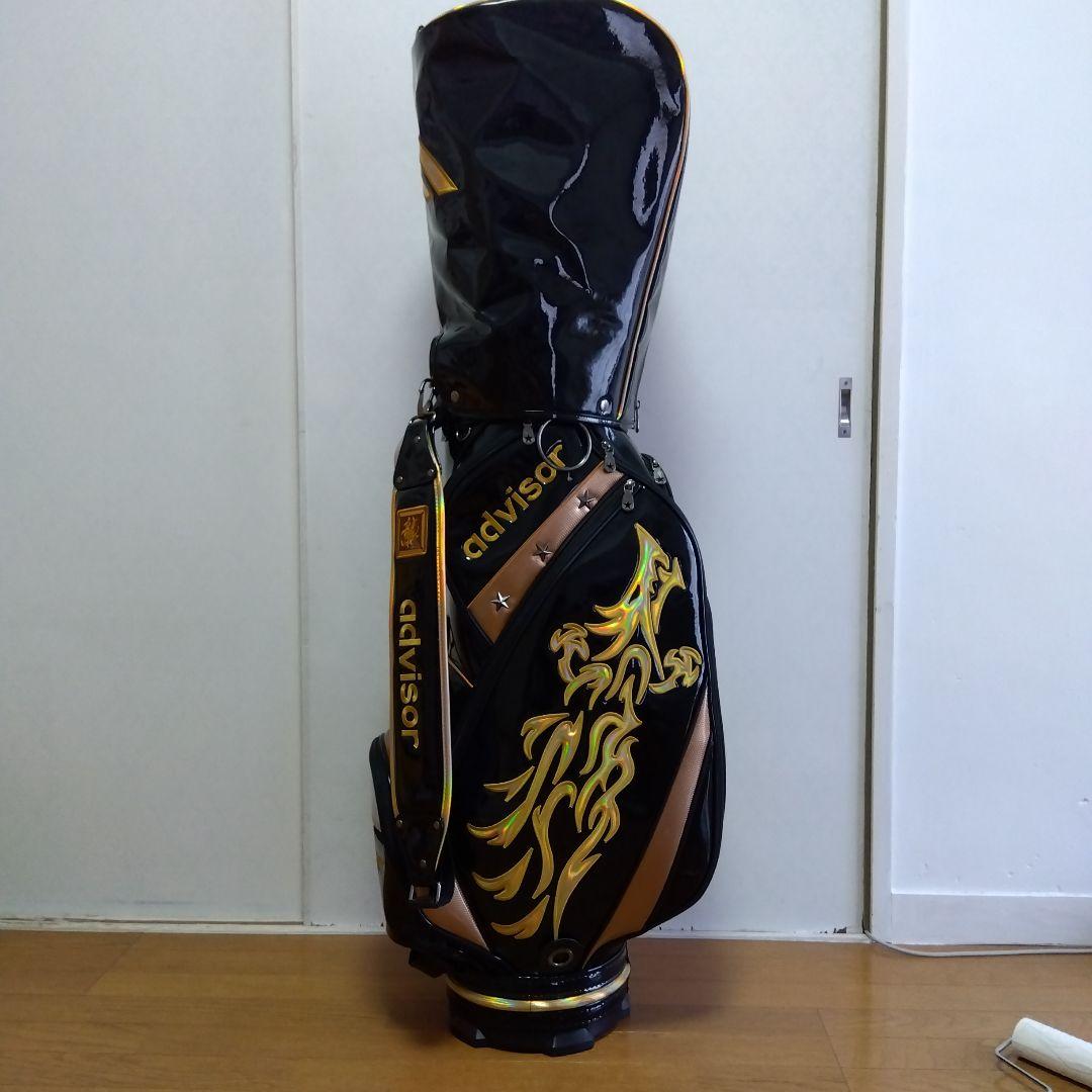 アドバイザー advisor 昇龍☆キャディバッグ エナメル ブラック 龍