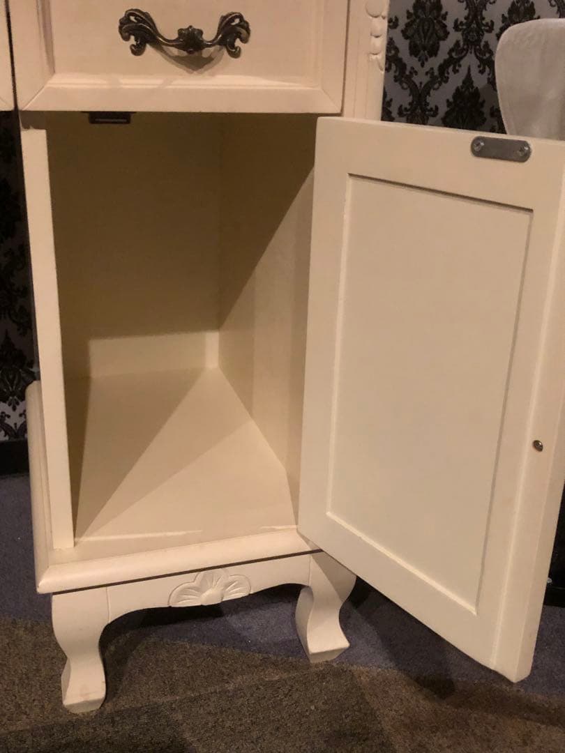 希少♦️ヴィンテージ♦️高級 猫脚 両側 デスク♦️ホワイト ロココ フレンチ♦️送料込