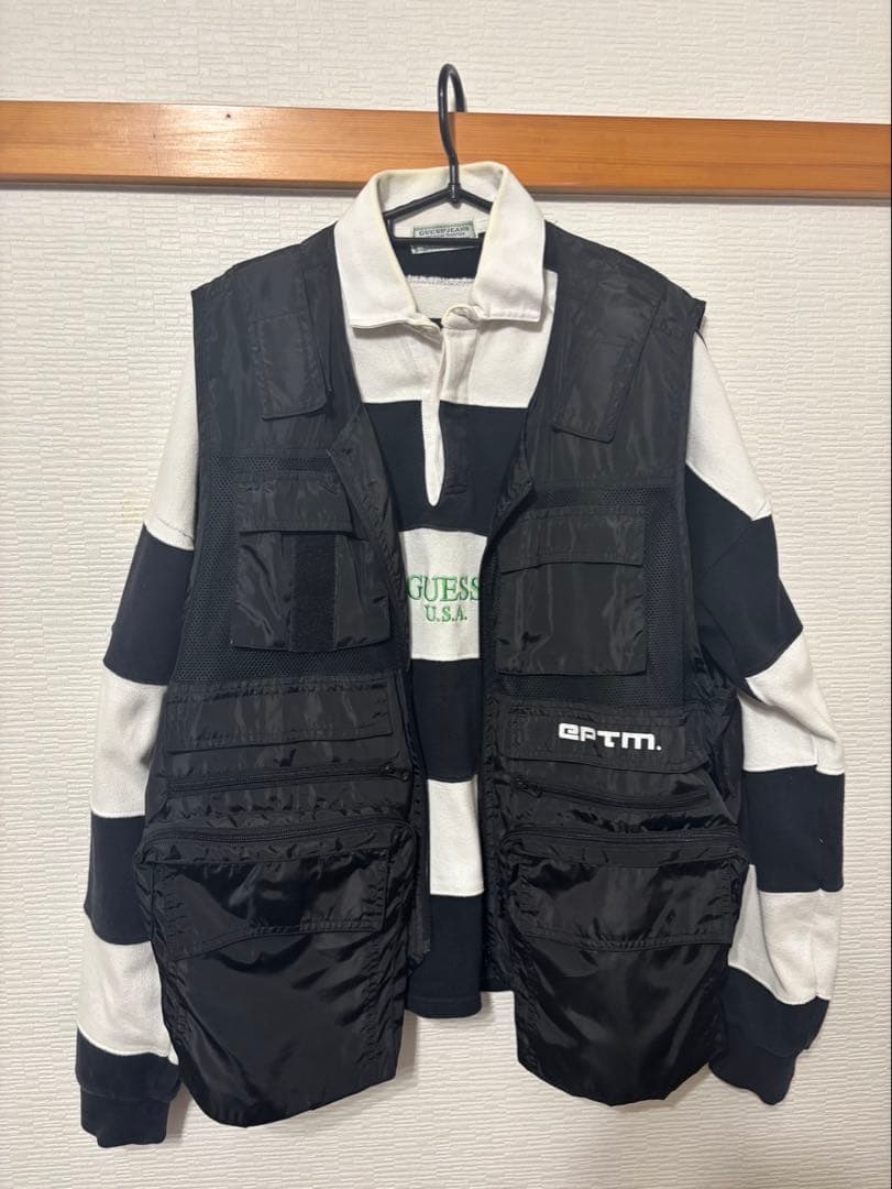 guessラガーシャツ&フィッシングベスト　2セット
