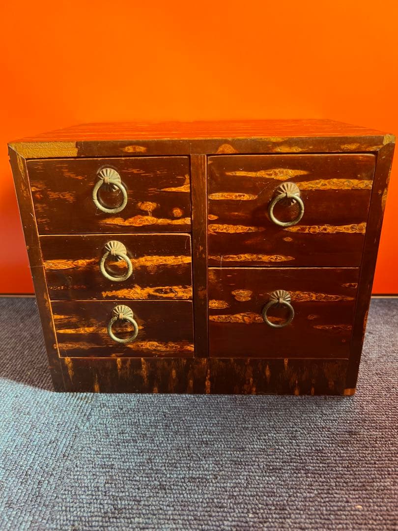 1234 希少！櫻細工 桜細工 ミニチェスト 棚 引き出し　角館