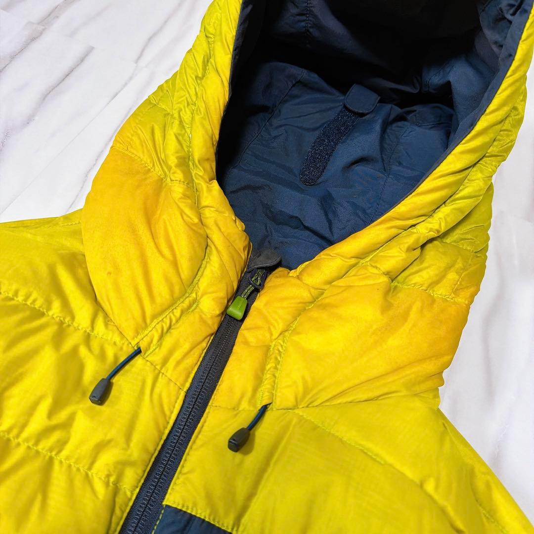 モンベル コロラドパーカ リバーシブルダウンジャケット 紺×黄 メンズS