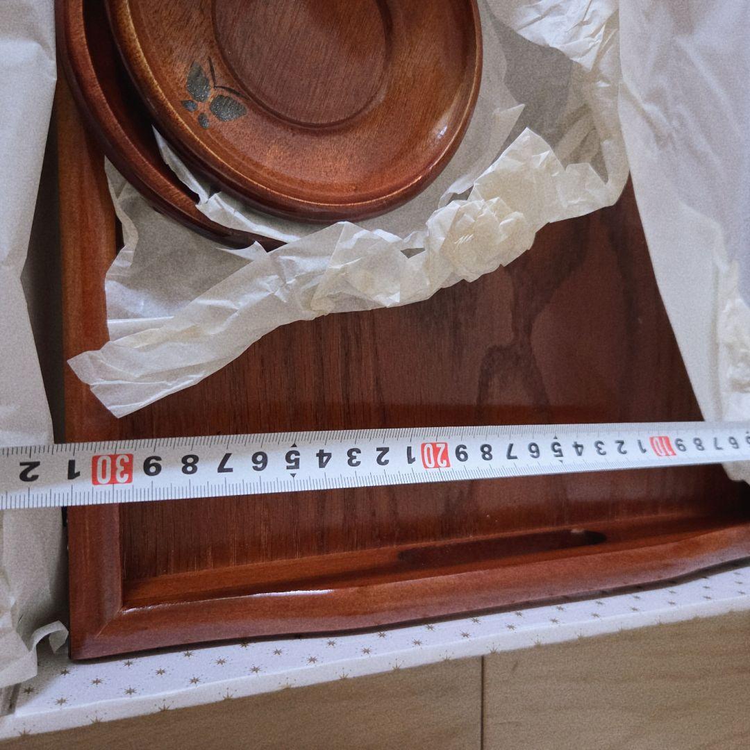 木製トレーと小皿セット