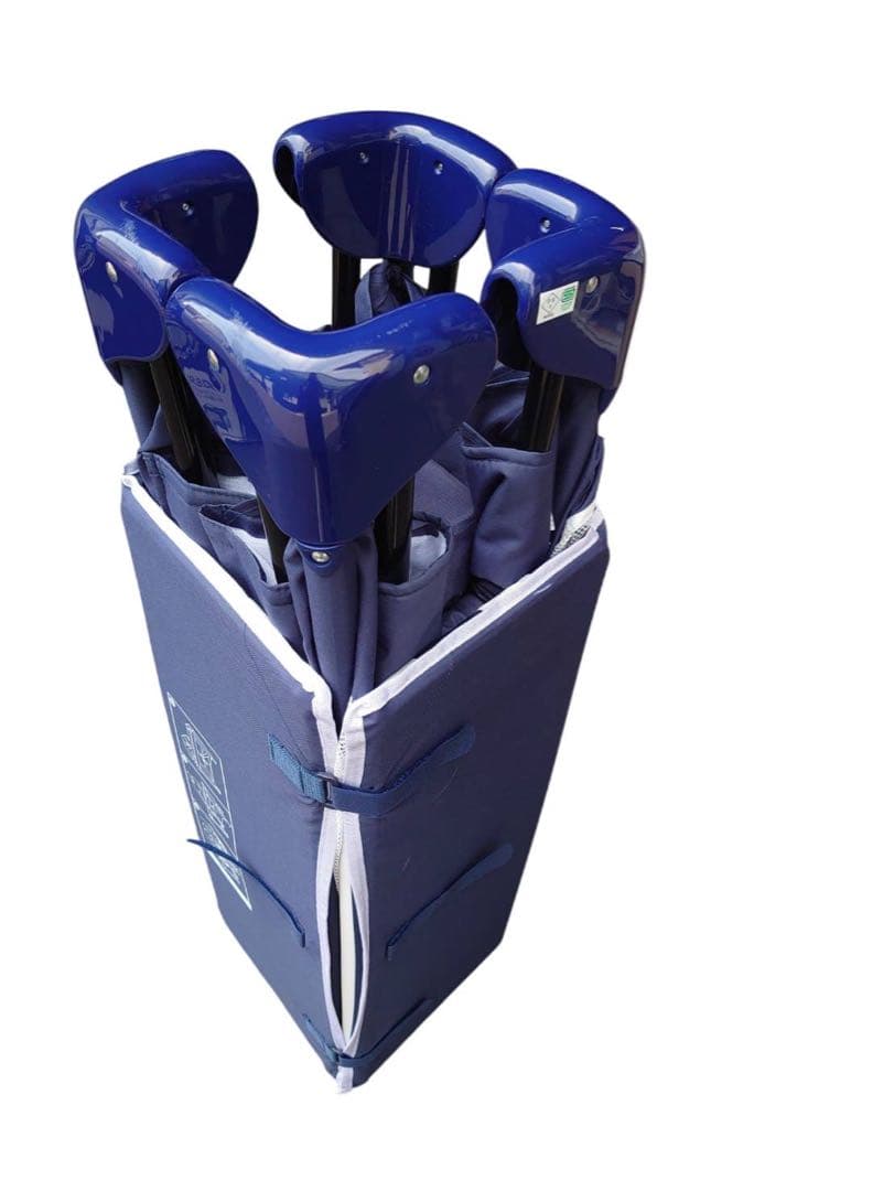 KATOJI ポータブルベビーベッド　ネイビー　マット付き63711