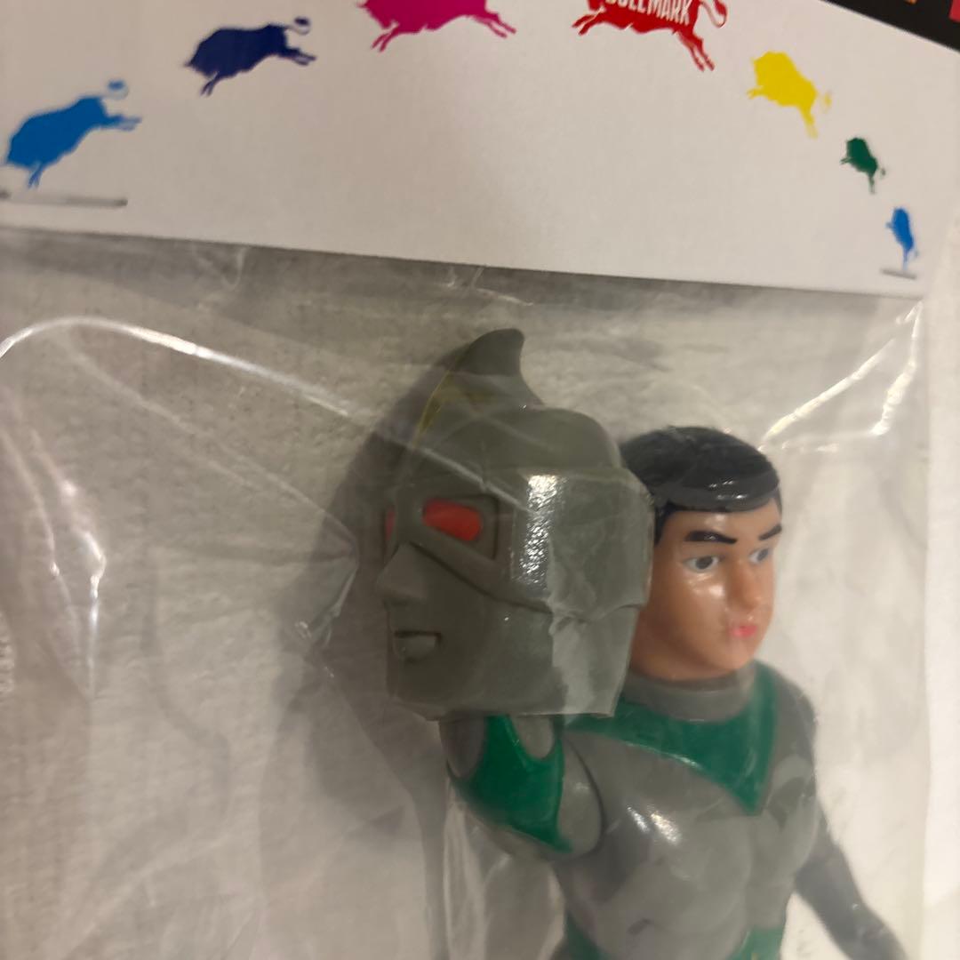 ソフビ ミラーマン マスク取れ小 （レトロカラー) 面替え 面取れ