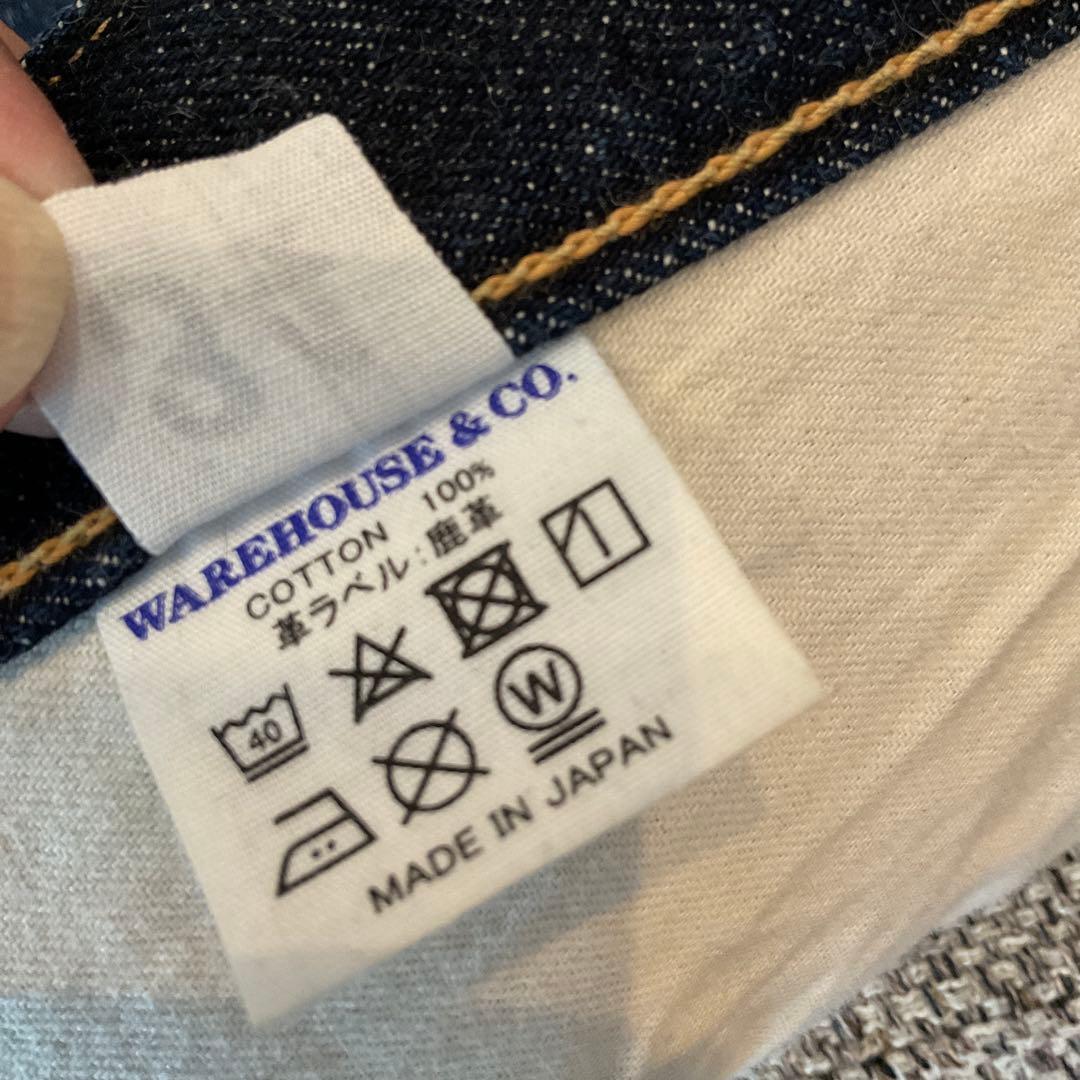 ク*ん様 WAREHOUSE 1001XX　W34　ウェアハウス　黒パッチ　限定