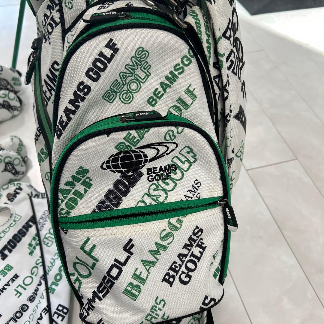 BEAMS GOLF マルチロゴ スタンドキャディバッグ　ヘッドカバー付属