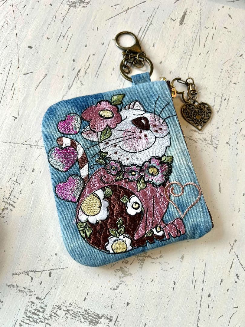 ＊お纏めリクエスト＊ライトブルーWデニム刺繍のショルダーバッグなど