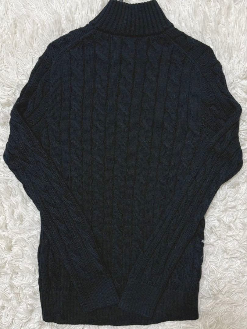 【極美品】POLO RALPH LAUREN ケーブルニット　ネイビー　洗える