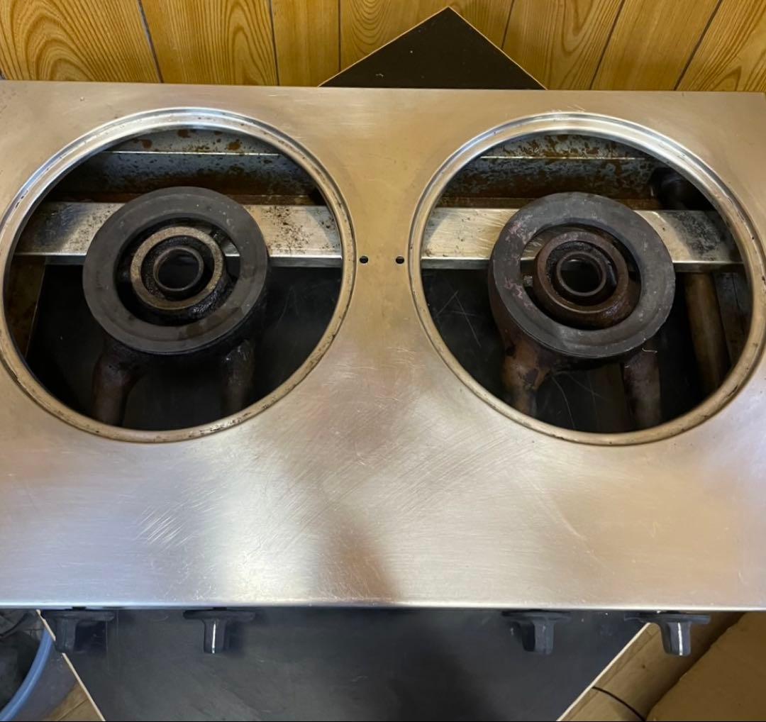 動確済み 業務用 マルゼン 2口 卓上ガスコンロ M-222C 都市ガス 大阪