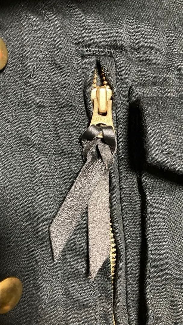 Langlitz Leathers ブラックデニムベスト L