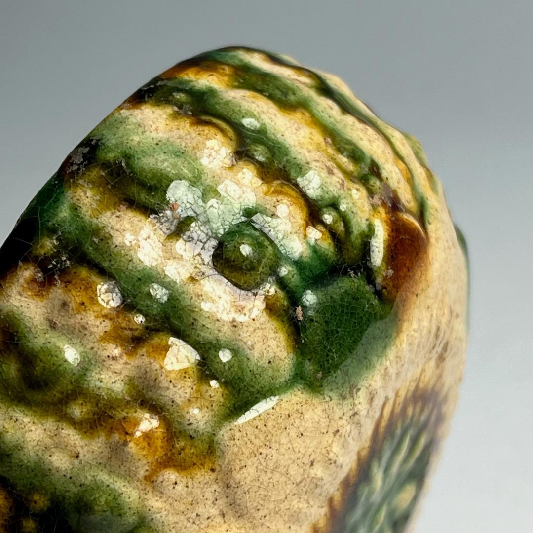 唐三彩陽刻花紋盌 唐時代 中国古玩 中国美術