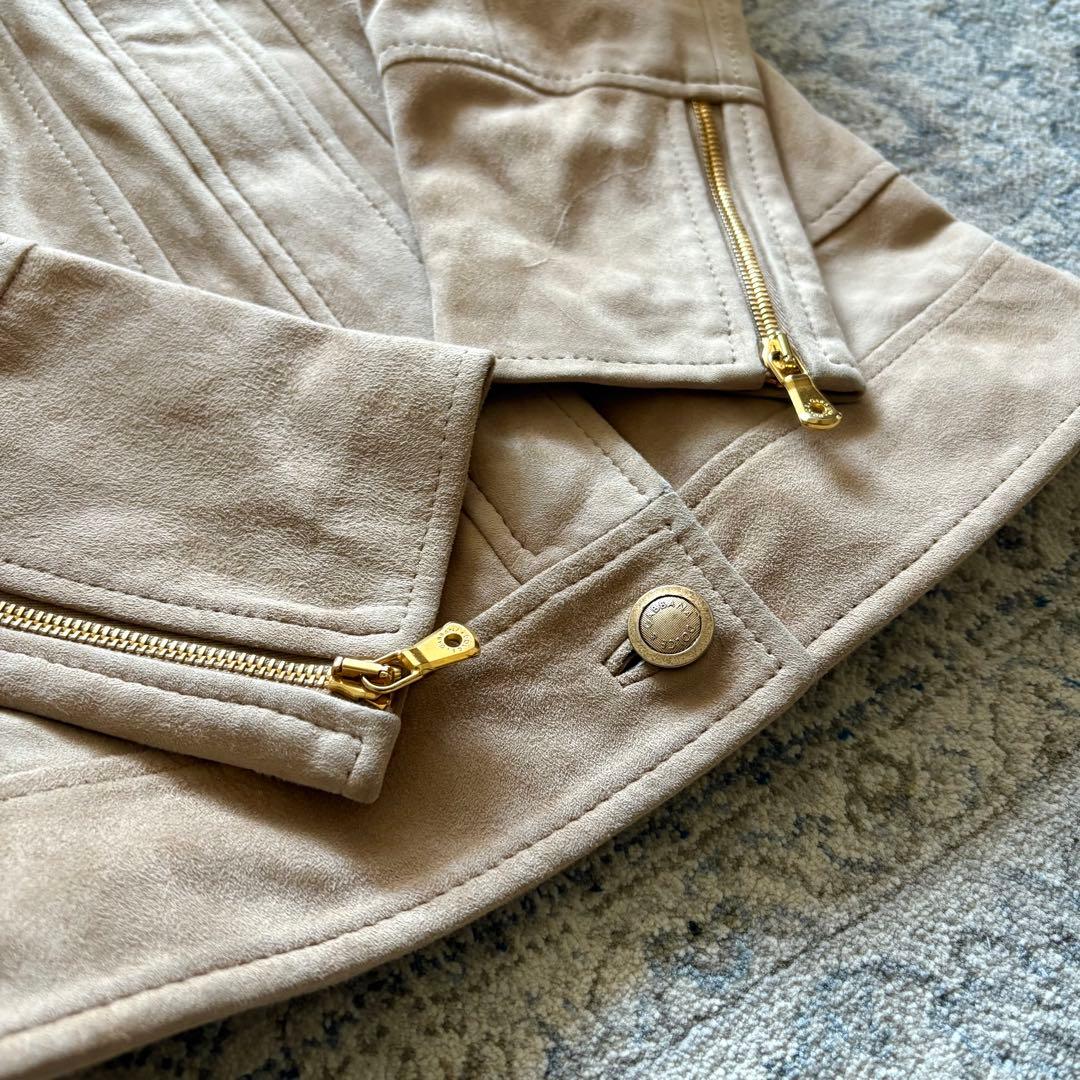 ドルチェアンドガッバーナ スウェード 裏地 レオパード レザー ライダース