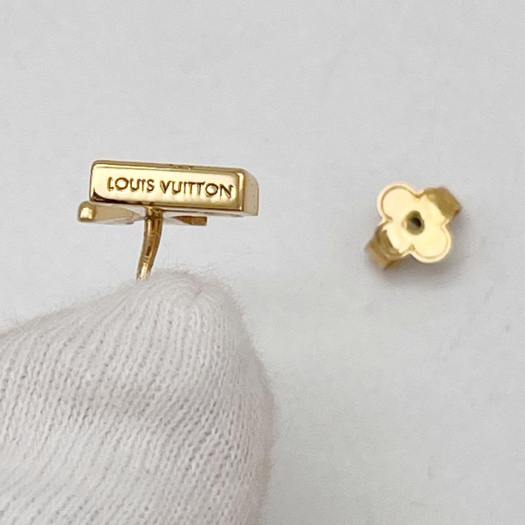 ルイヴィトン ピアス・LV アイコニック 片耳 LVイニシャル GPゴールド