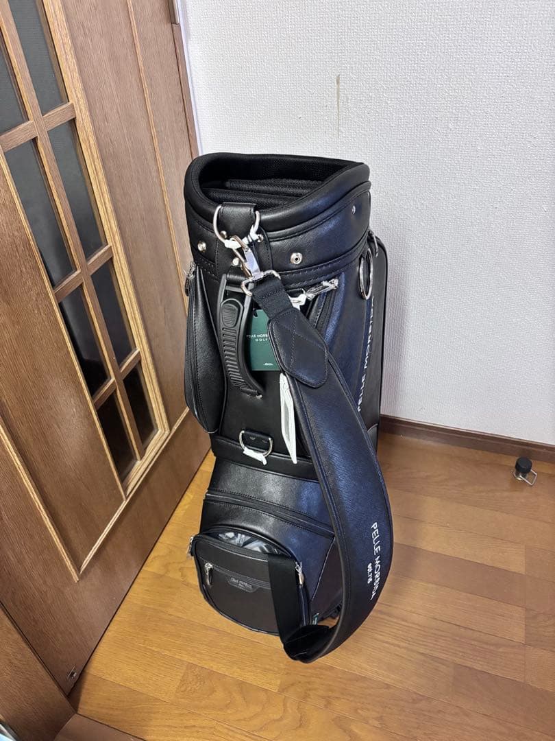 【未使用】ペッレモルビダ PELLE MORBIDA スタンドキャディバッグ 黒