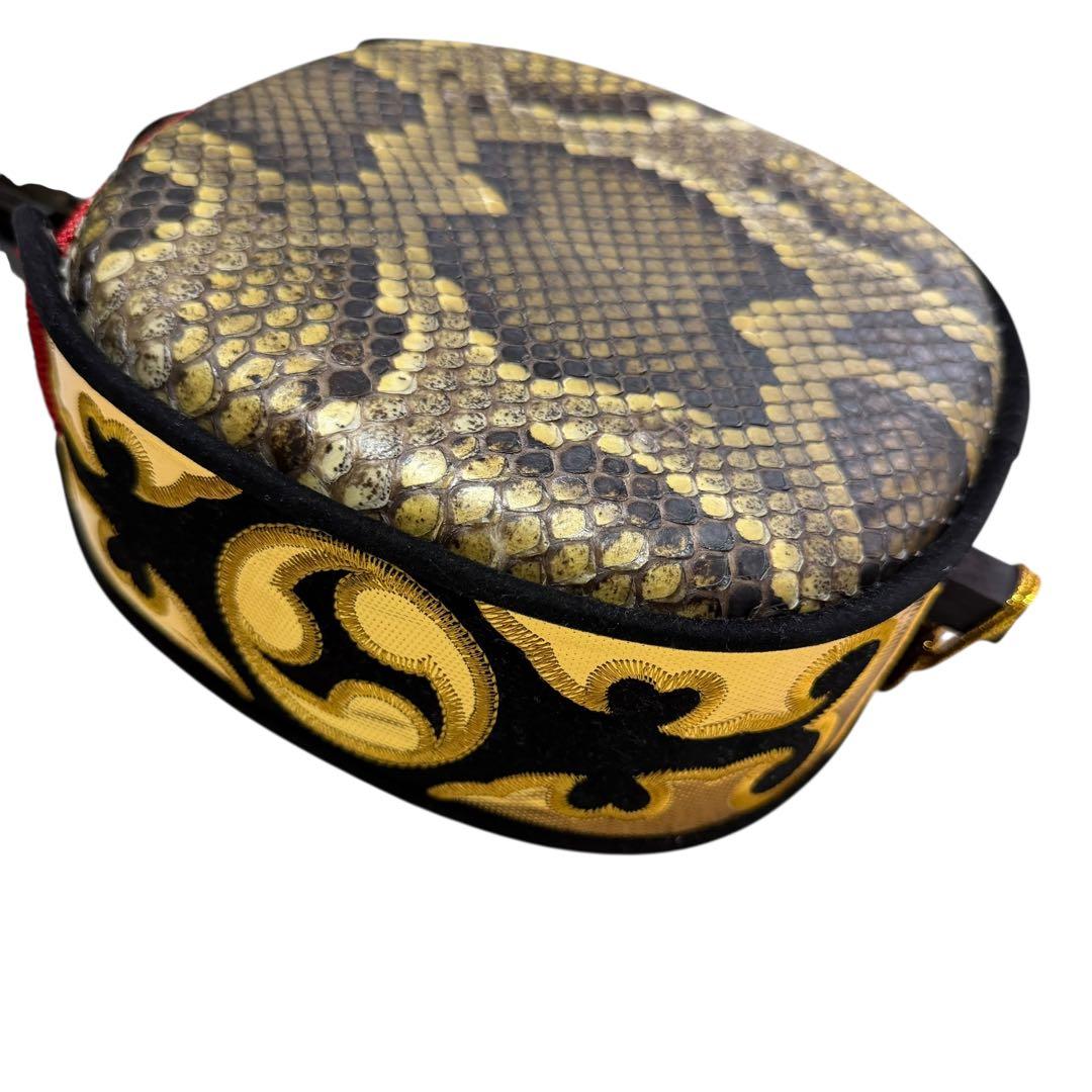 【美品フルセット】沖縄三味線 蛇本皮 強化張り ZENONケース付 119-3