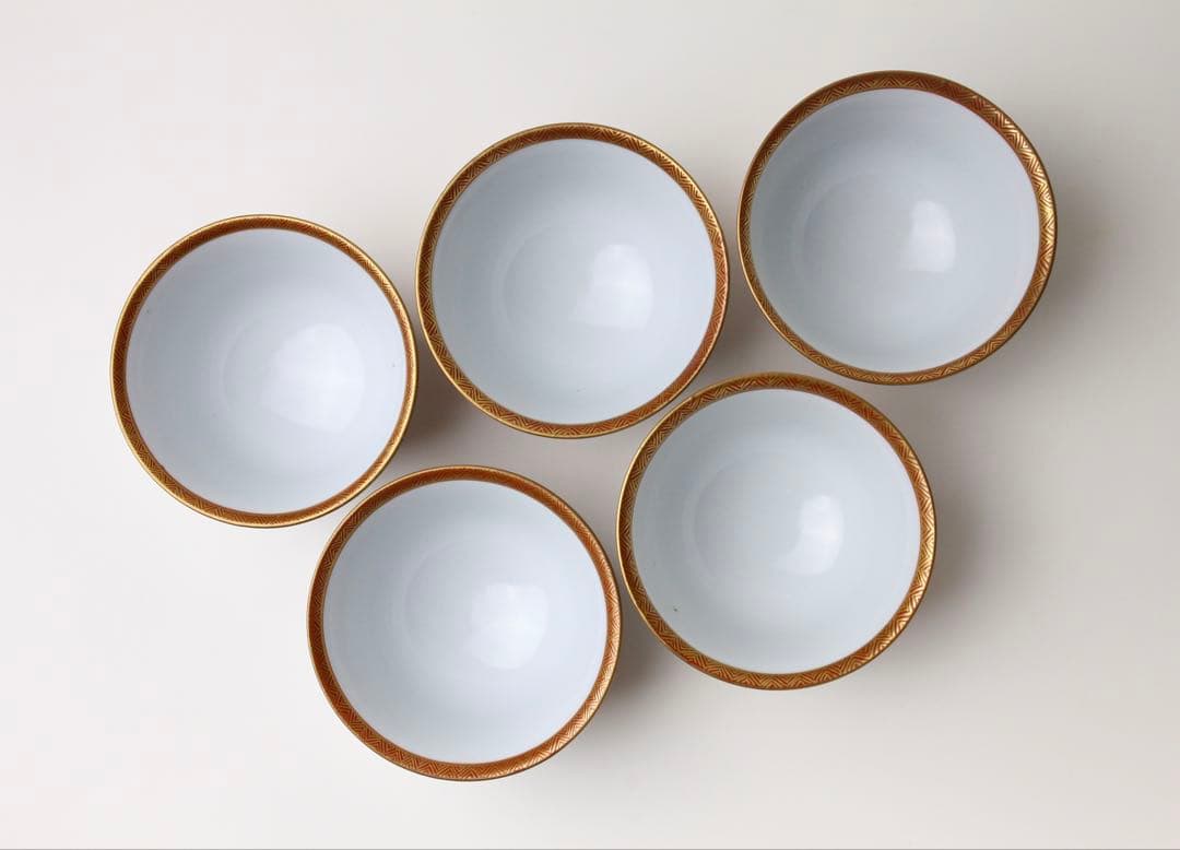 九谷焼 金城竜山 九谷竜山 金彩 赤絵秋草 煎茶器 急須 煎茶道具 煎茶碗