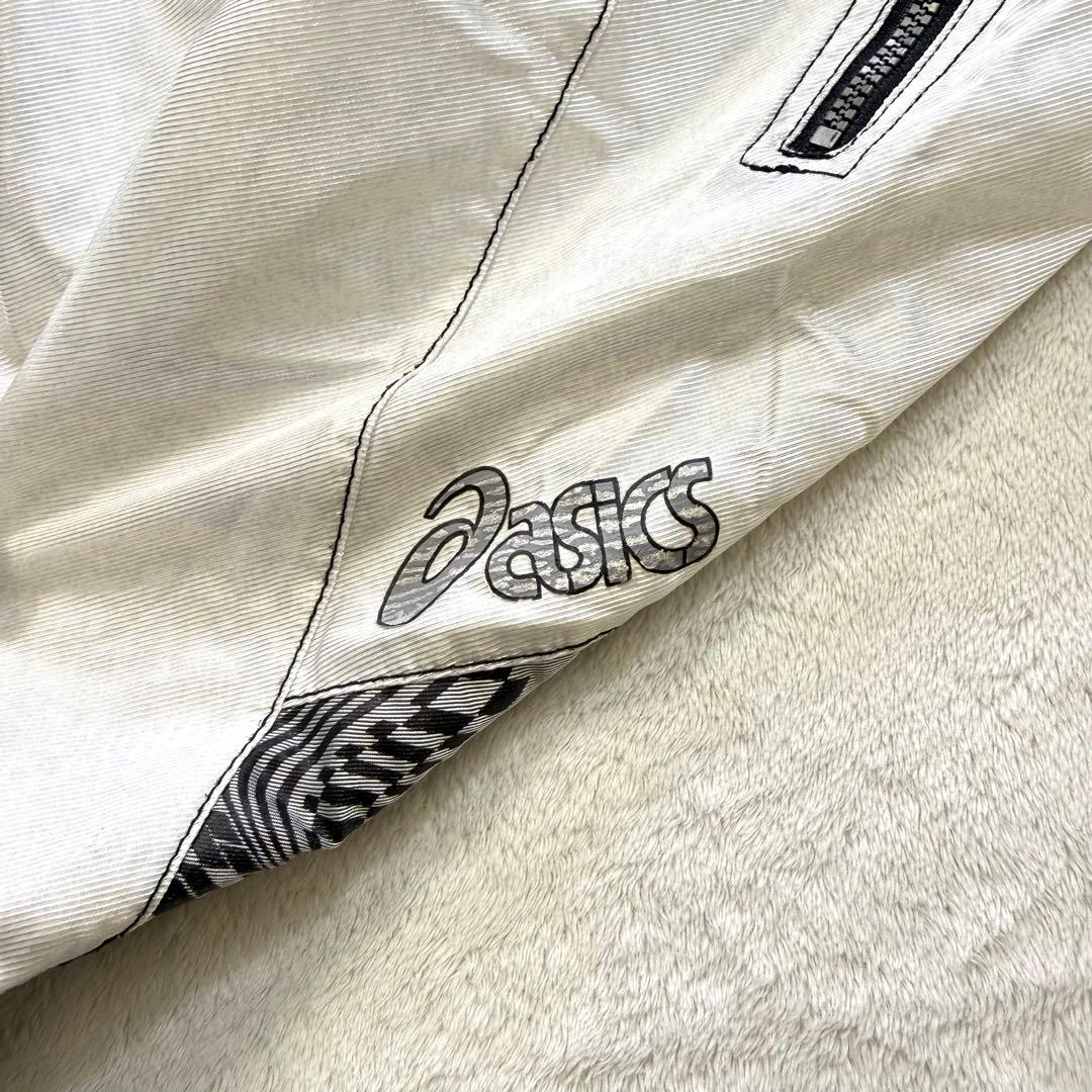 希少‼️90s ASICS セットアップ ウインドブレーカー 光沢 白 XL日本製
