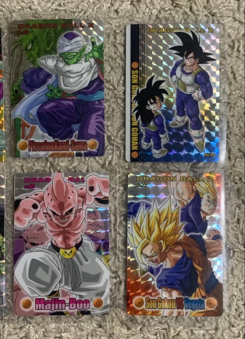 ドラゴンボールZ グミ　プラスチックカード　43枚　カード　日本製　裏面青　赤