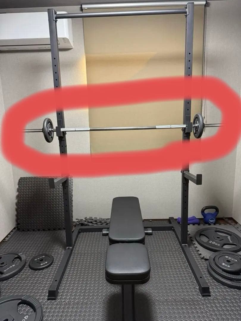 GronG バーベルセット　①シャフト・カラー・5kgプレート4枚