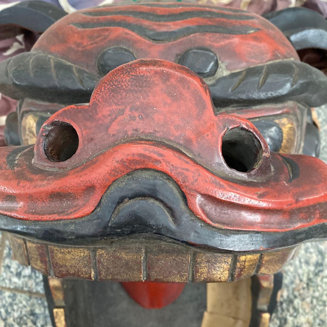 獅子舞用　獅子頭　お祭り　お正月　アンティーク　ビンテージ