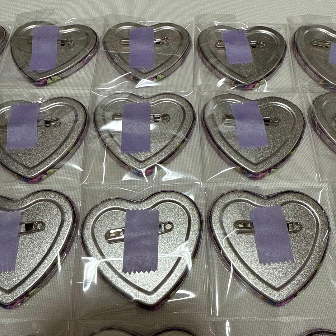 忍たま乱太郎　平滝夜叉丸　ハート缶バッジ　30個