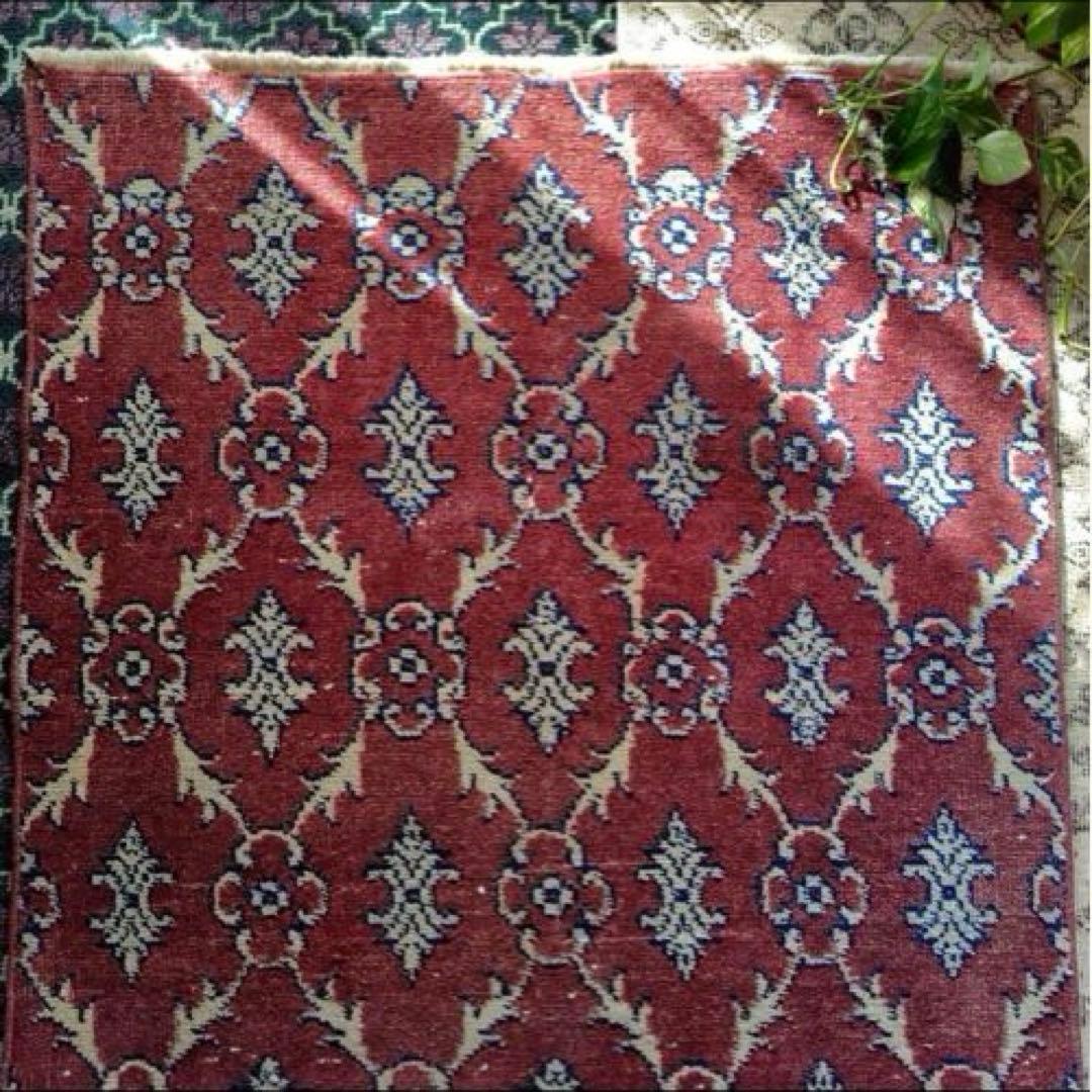 【人気の紋章柄】83×157 トルコヴィンテージラグ