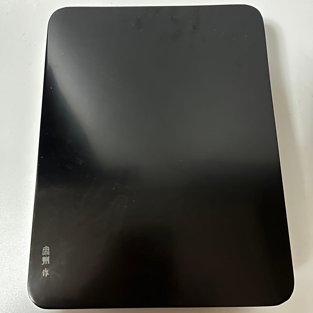 【美品】加福太治郎商店　宋州作　若狭塗螺鈿文庫 　漆塗 漆器 　伝統工芸品　在銘