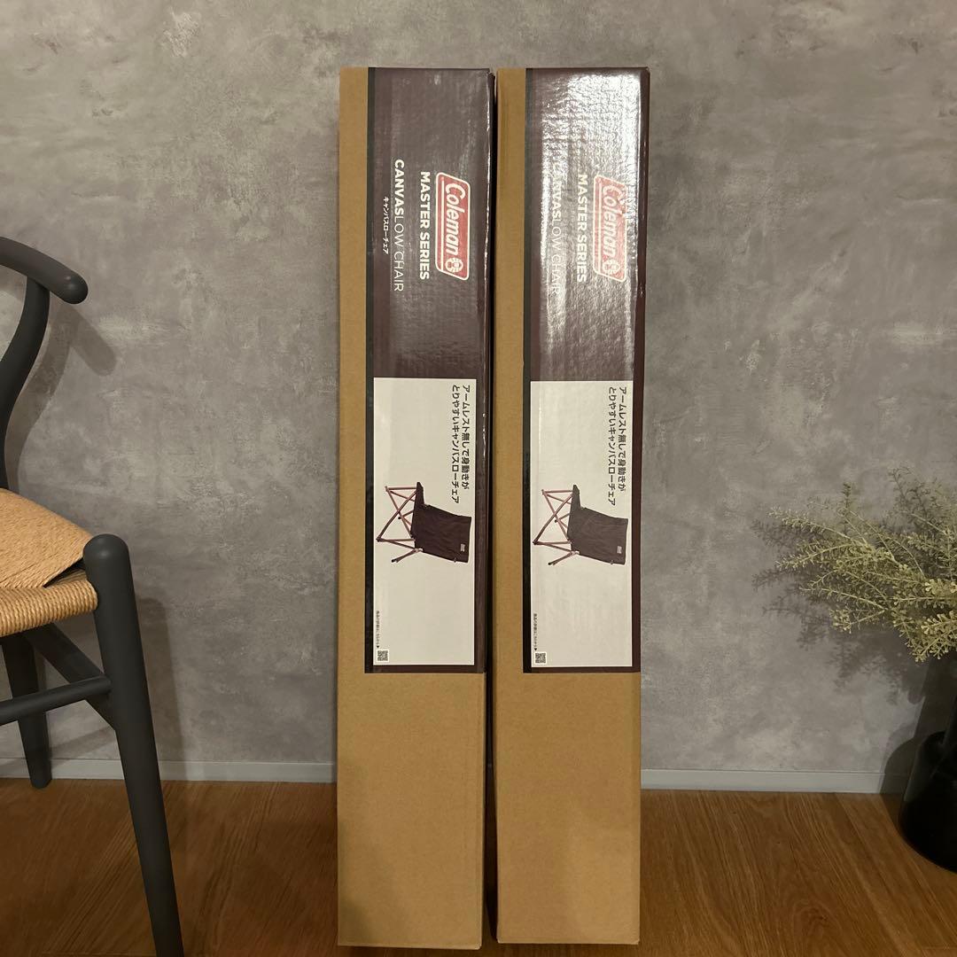 ２脚❗️コールマン コンフォートマスター キャンバスローチェア 折りたたみチェア